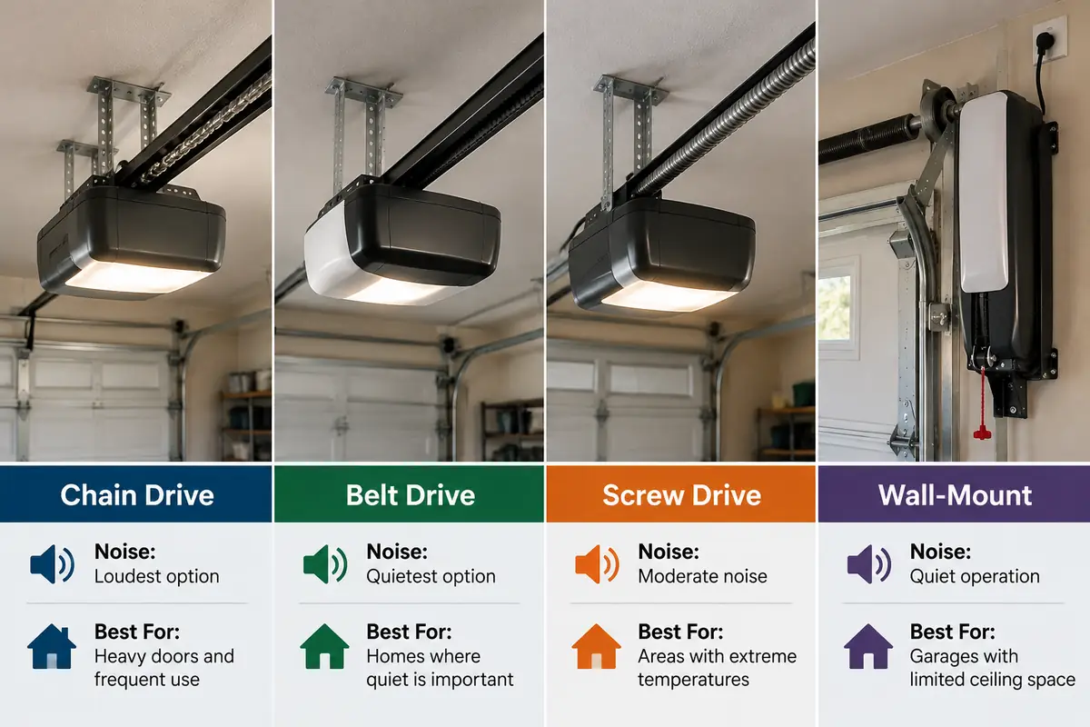 Comparison of garage door opener types