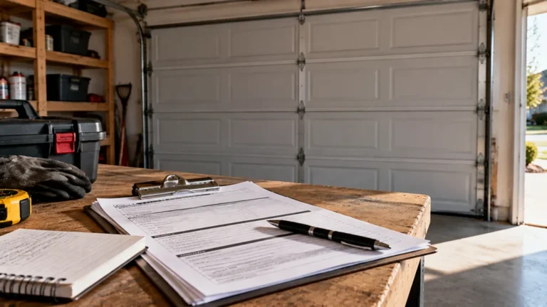 Permit paperwork for a garage door replacement