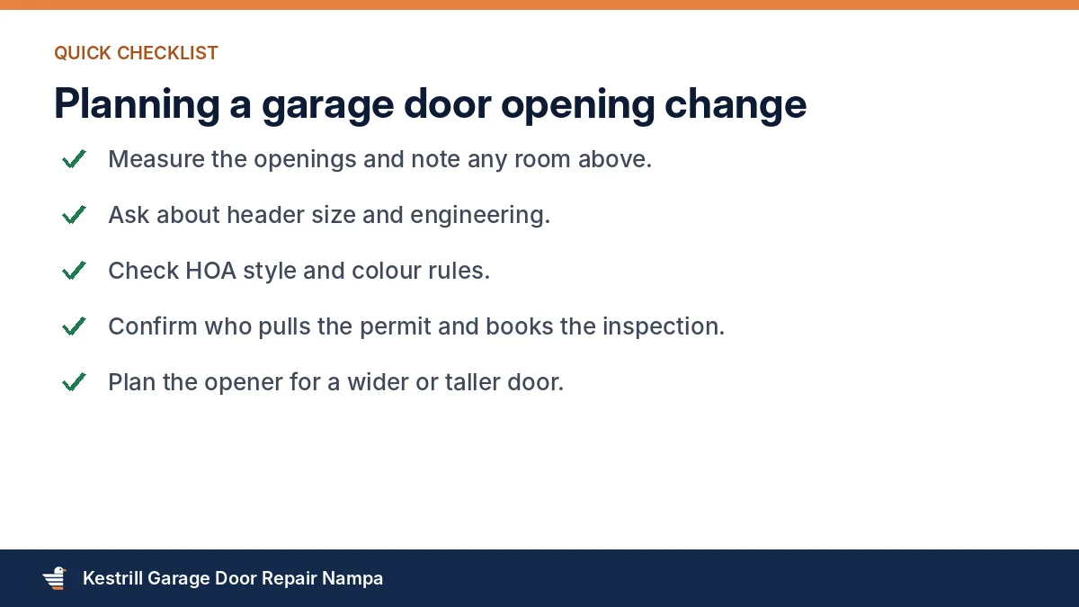 Planning tips for garage door projects that need a permit